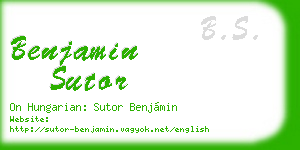 benjamin sutor business card